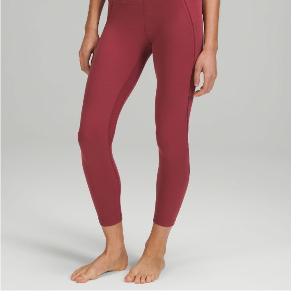 Lululemon 25” nulu mess panel Women's mulled wine Leggings